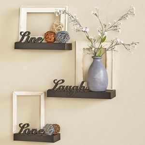 3 pc live laugh love shelf set